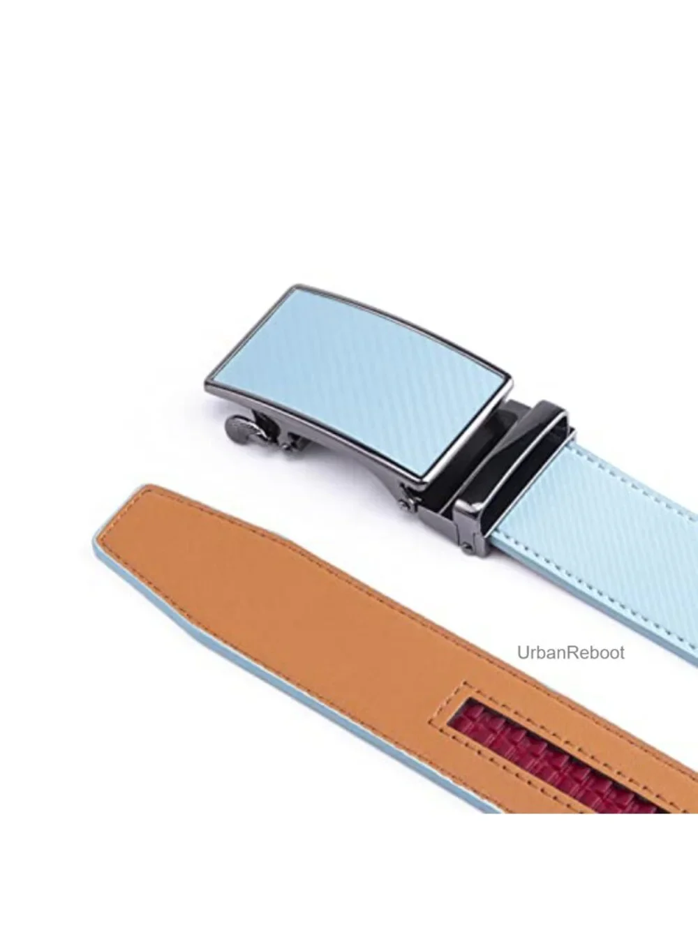 Genuine Leather Ratchet Belt Adjustable Trim to Fit Men's Dress Belt